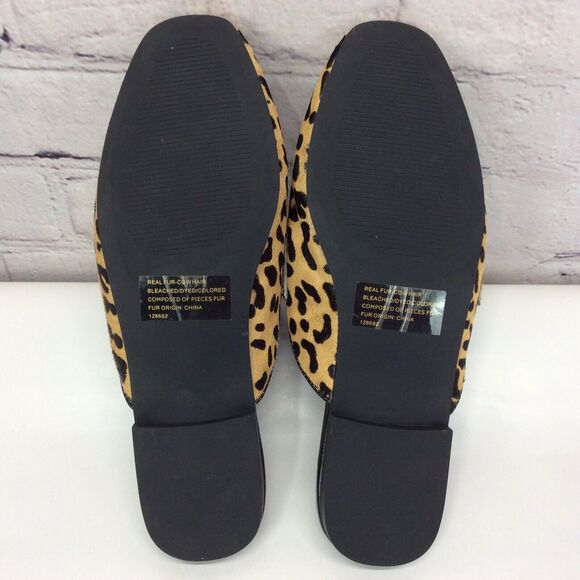 Steve Madden Rylie Mules Women's 6M Leopard Print Cow Hair Vegan Leather Slip On - Picture 6 of 12